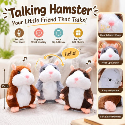 Imitate Everything Instantly! Talking Hamster Plush Toy