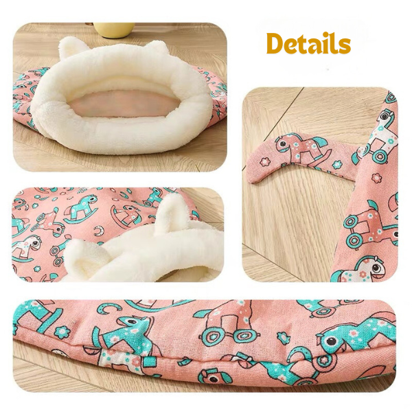 Cozy Pet Nest for Cats and Dogs - Plush & Machine Washable, Perfect for Your Pet's Comfort and Warmth