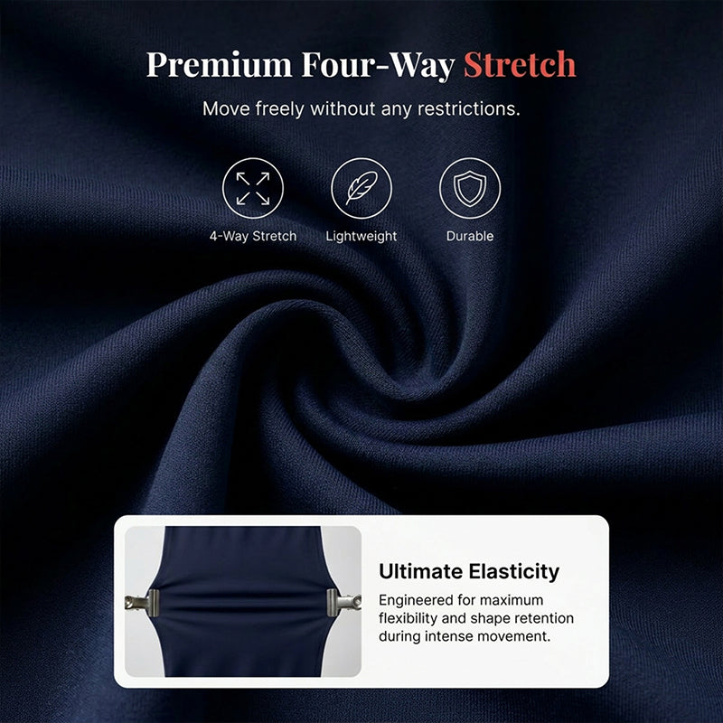 High-Waist Bermuda Shorts – Tummy Control & 4-Way Stretch