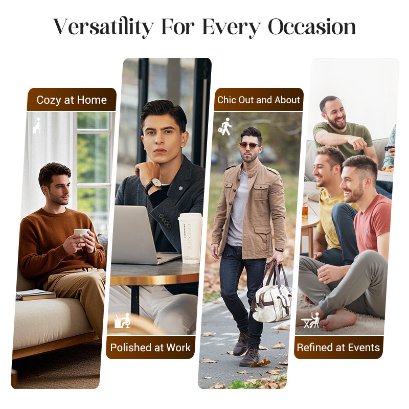 💥 Men’s Waffle Knit Sweatshirt & Straight-Leg Pants Set – Cozy, Breathable & Effortlessly Stylish 👕👖