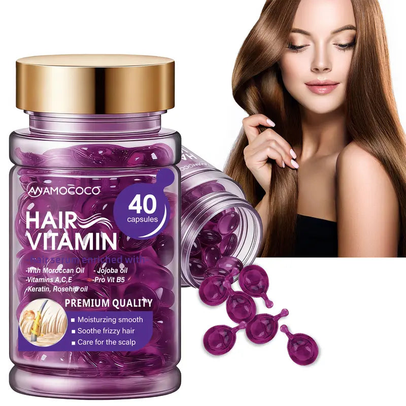 🌿Capsule Hair Oil – Instant Frizz Control & Shine
