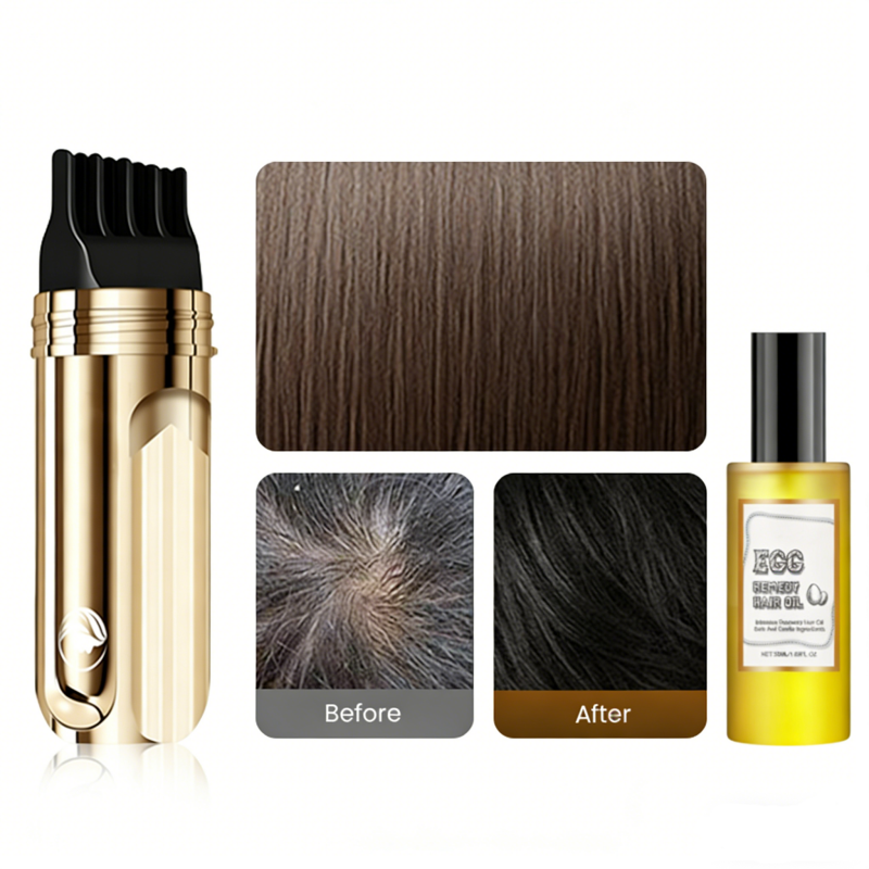 ⏳Time-Limited Special⏰2-in-1 Convenient Hair Dye Comb For Gray Hair