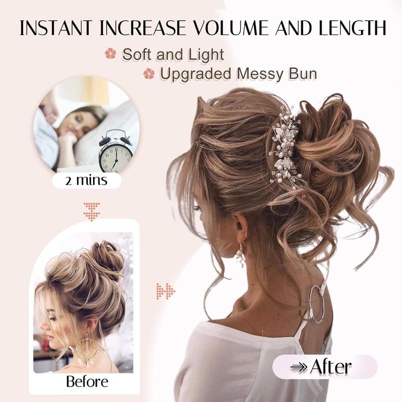 BUY 1 GET 1 FREE+Small gifts!🎁💗Messy Curly Hair Bun Scrunchie Extensions