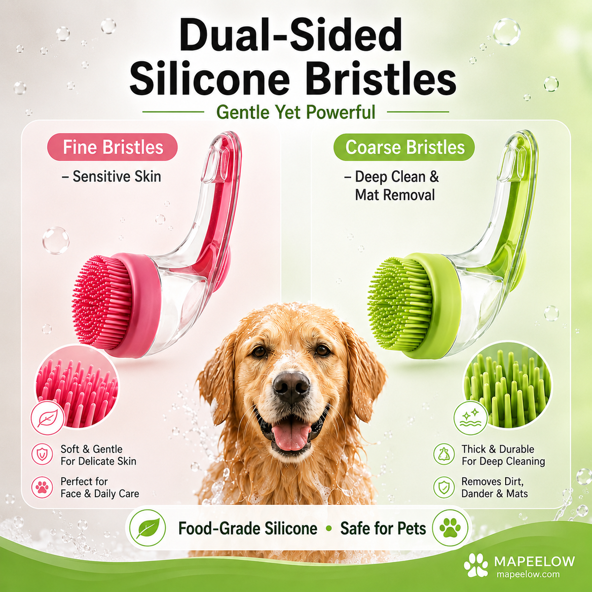 🧴 Pet Bath Brush – Grooming Tool 🐾