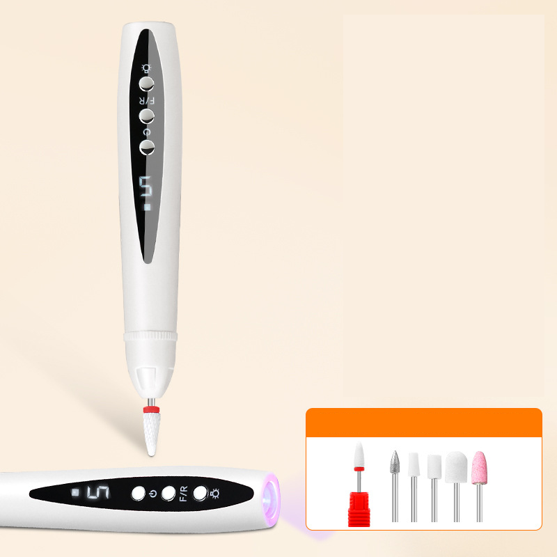 2-in-1 Electric Nail Drill with UV Gel Light Portable Manicure Pedicure Kit