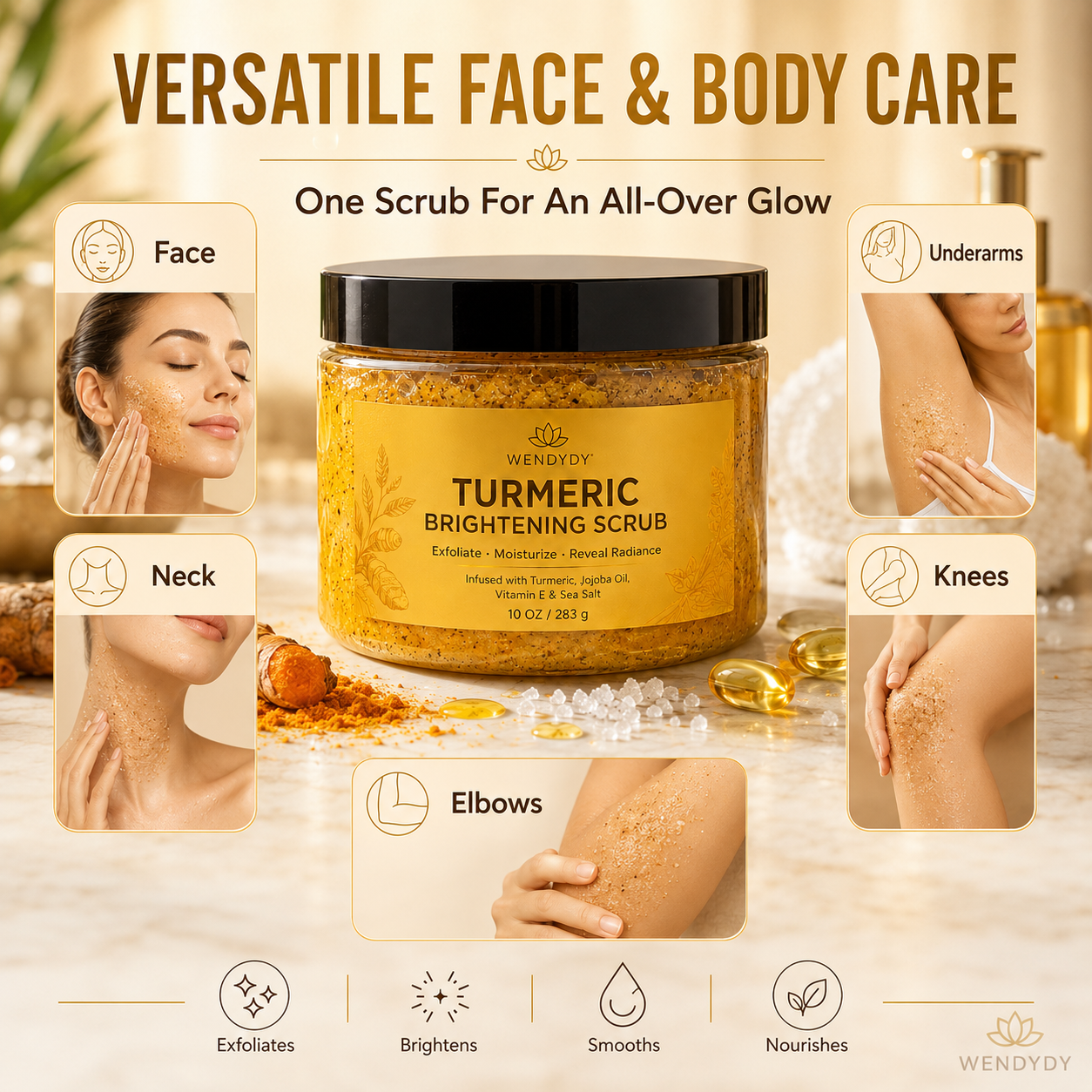 🥳2026 HOT SALE🥳Turmeric Body Scrub – Gentle Exfoliation & Dark Spot Corrector