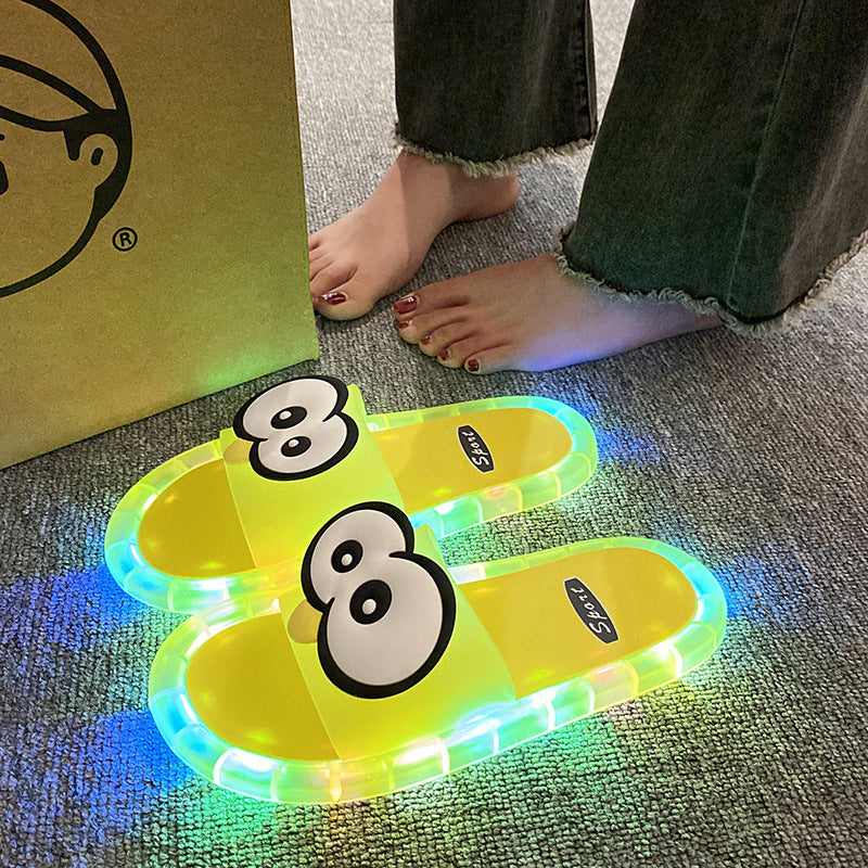 GlowDuck Slides👣Cute slippers with cartoon motifs that glow