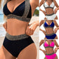 Plunging V-Neck Swimsuit – Ruffled & Fast-Drying