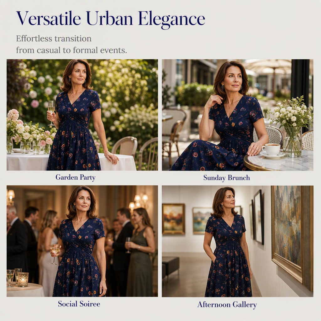 Limited Stock! 60% Off Hot Sale Ongoing🌺Women's V-Neck Floral Print Dress with Twist Waist