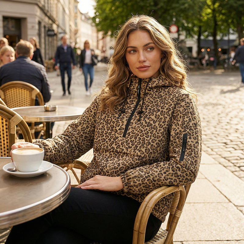 ✨🔥Leopard Print Hooded Pullover with Kangaroo Pocket🧥