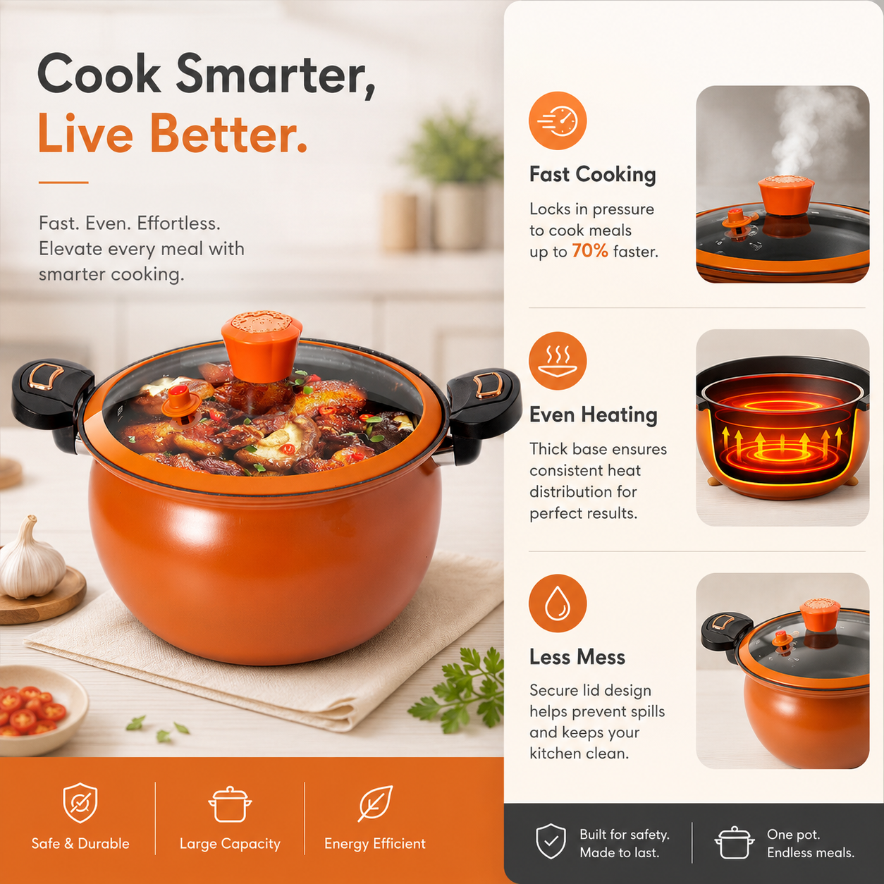 Chubby Multi-Functional Nonstick Micro-Pressure Cooker