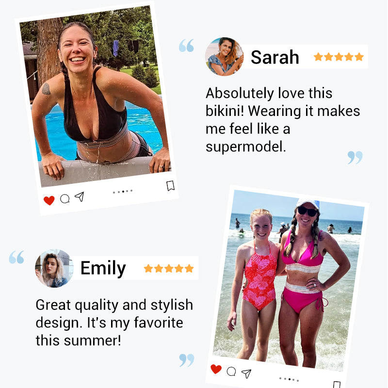 🏖️Summer Cool Deal: 50% OFF NOW!🏖️High Waisted Tummy Control Color Block Bikini Sets