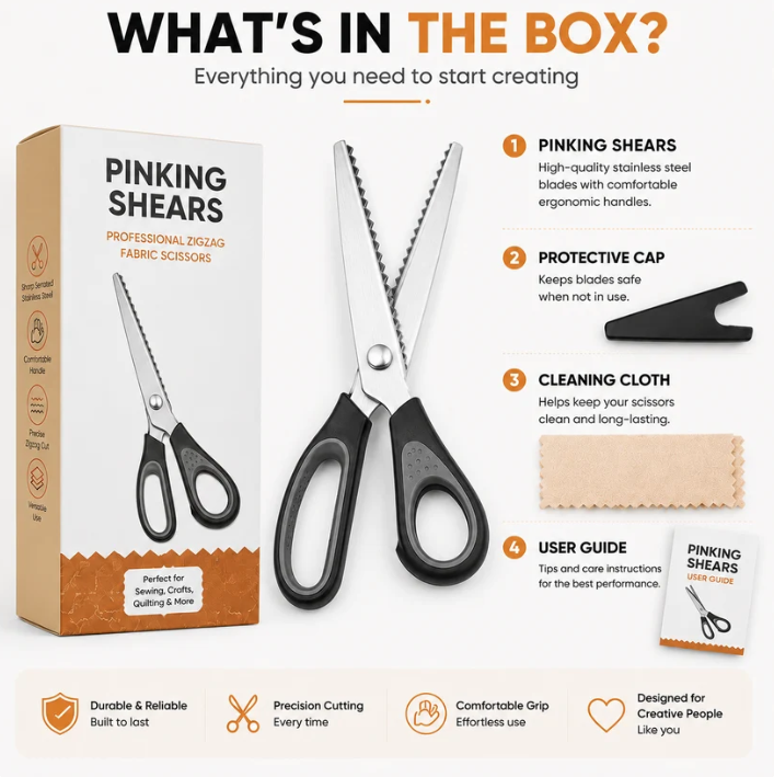 Serrated Sewing Scissors – Sharp, No Fray