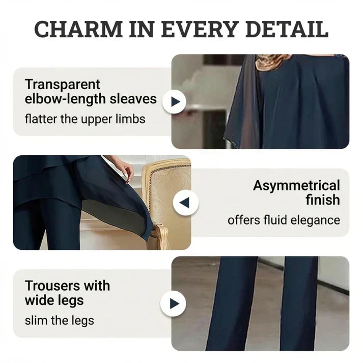 📢2026 Hot Sale 50% OFF💞Charming Irregular Top & Wide Leg Pants Set✨