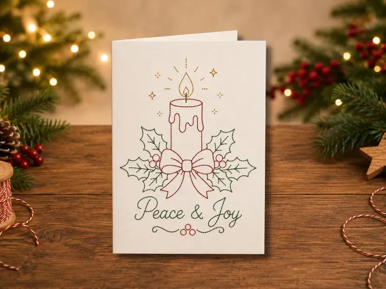 Stitch Christmas Cards Instantly! Beginner DIY Embroidery Kit