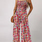 Smocked Print Jumpsuit – Wide-Leg & Flattering Fit