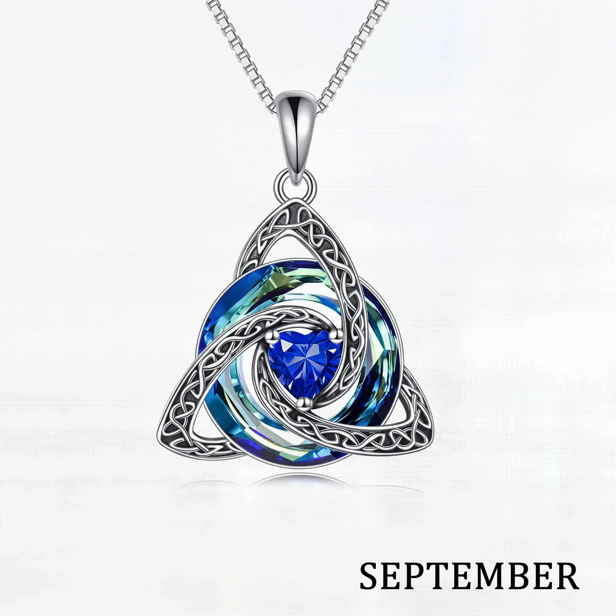 Wear Sacred Love Instantly! No-Tarnish Celtic Birthstone Necklace