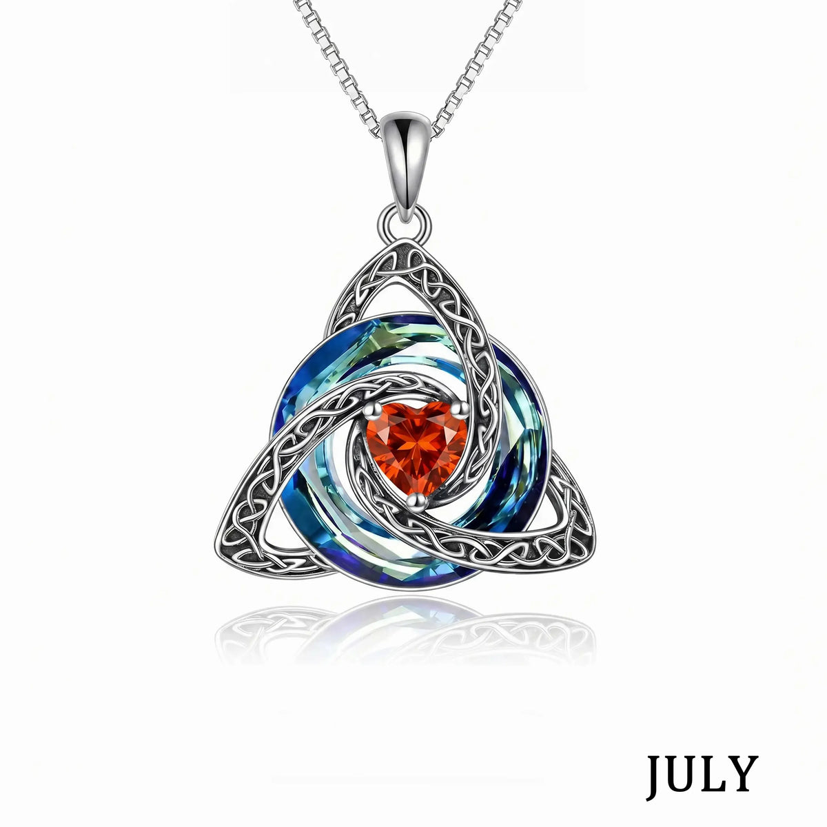 Wear Sacred Love Instantly! No-Tarnish Celtic Birthstone Necklace