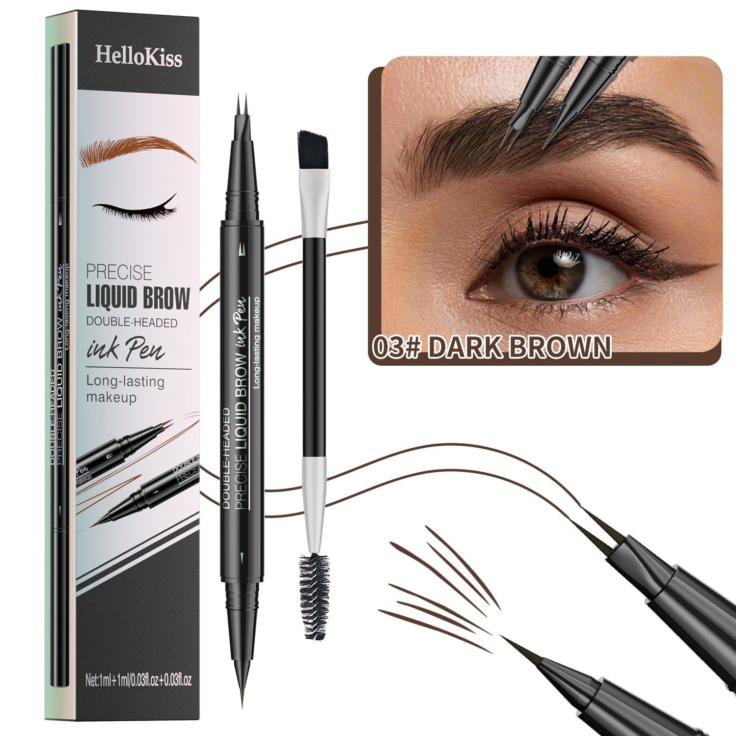 🔥HOT SALE 50% OFF🏆#1 Bestselling🏆2-in-1 Waterproof Eyebrow Pen (🔥Buy 2 Free Shipping)