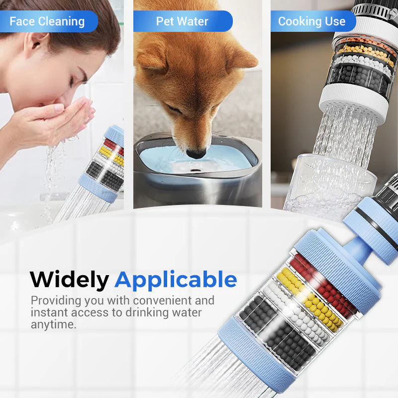 Purify Tap Water Instantly! No-Tool Multi-Layer Faucet Filter