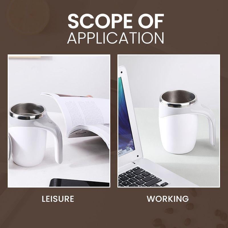 Mix Any Drink Instantly! Self-Stirring Stainless Steel Mug
