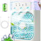 ❄️Portable Ice Misting Fan – Triple Nozzle & RGB Mood Lighting