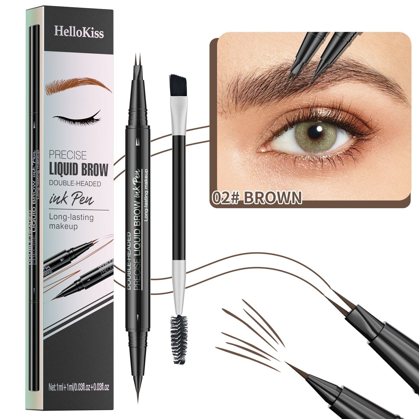 🔥HOT SALE 50% OFF🏆#1 Bestselling🏆2-in-1 Waterproof Eyebrow Pen (🔥Buy 2 Free Shipping)