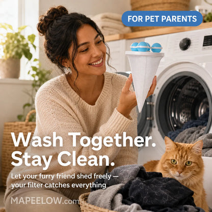 Catch Hair In Laundry Instantly! Floating Lint Filter Mesh Bag