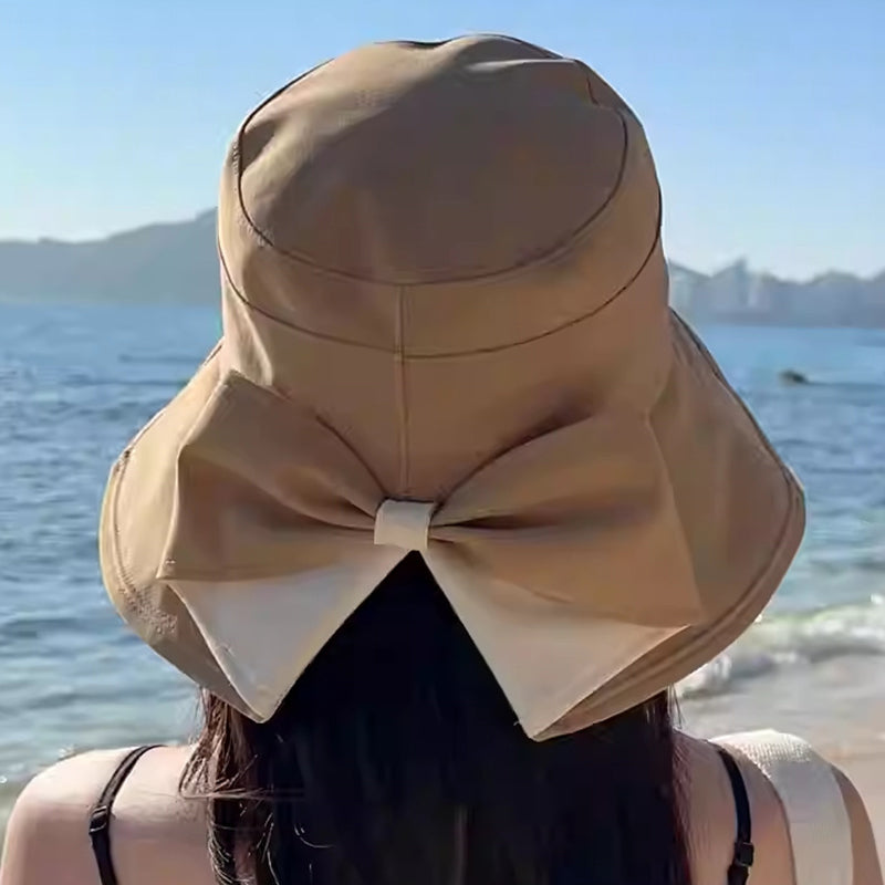 Limited stock ⏰️ Women's Bowknot Wide Brim Sun Protective Hat
