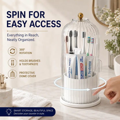 Protect Toothbrushes Instantly! No-Dust Sliding Lid Organizer
