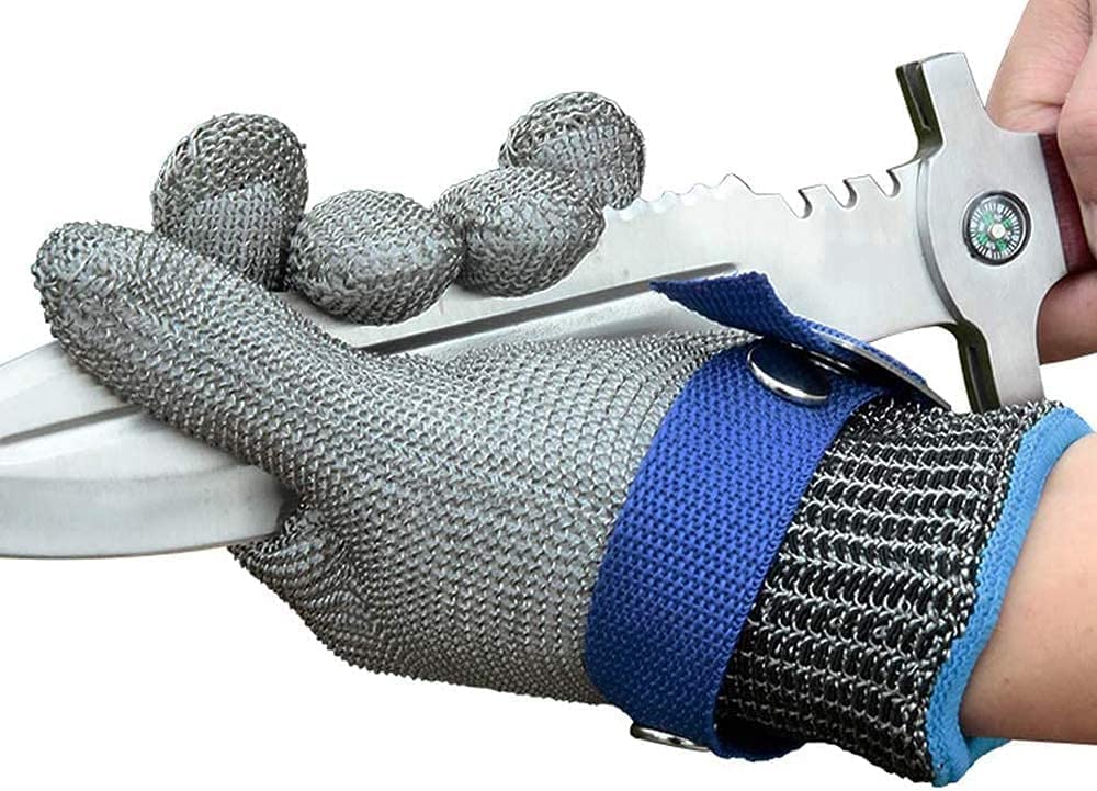 Cut-Proof Your Hands Instantly! ANSI A9 Stainless Steel Mesh Glove