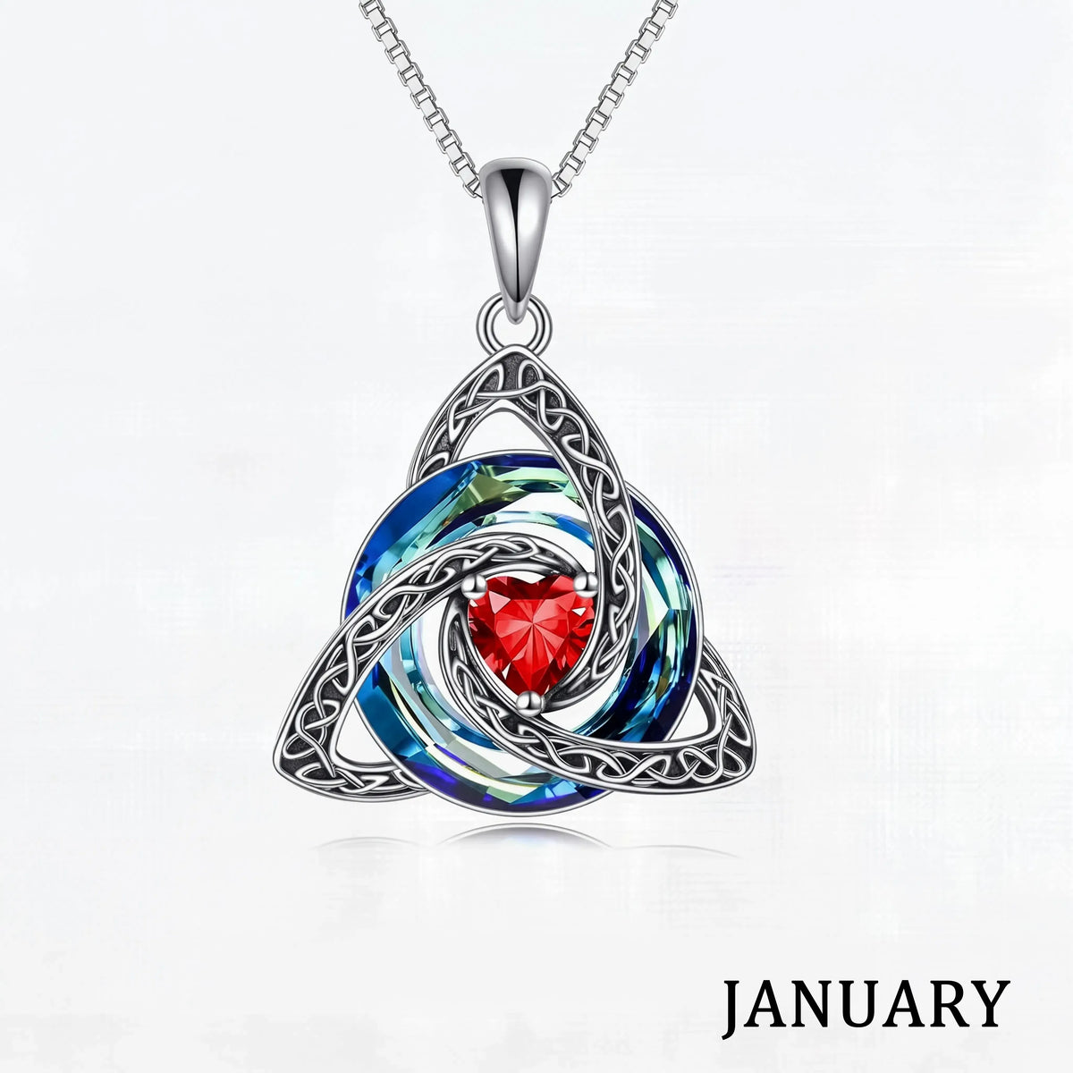 Wear Sacred Love Instantly! No-Tarnish Celtic Birthstone Necklace