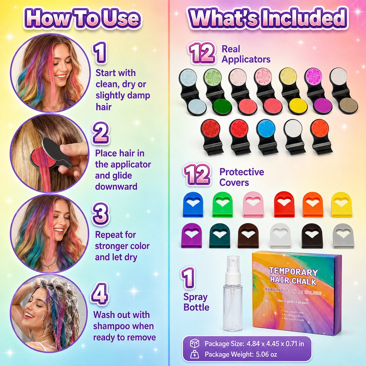 Hair Chalk – 12 Shades, Zero Commitment