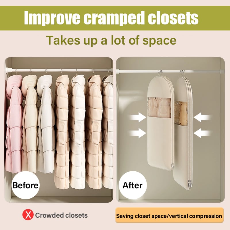 🔥New Hot Selling❤️‍🔥2025 Space Saving Hanging Garment Bag with Self Compression Zipper
