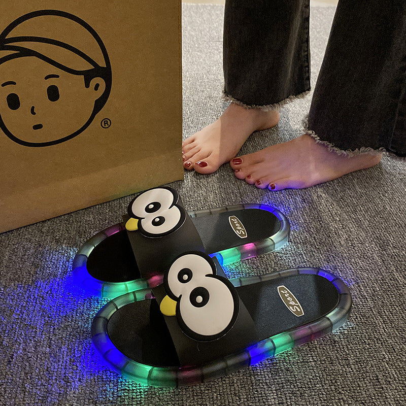 GlowDuck Slides👣Cute slippers with cartoon motifs that glow