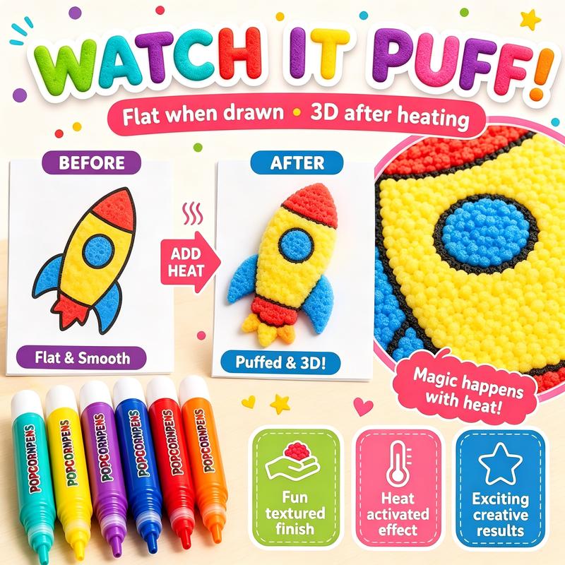 💥LAST DAY 50% OFF!🎁🔮Magic Pen – DIY Bubble Popcorn Drawing Pens