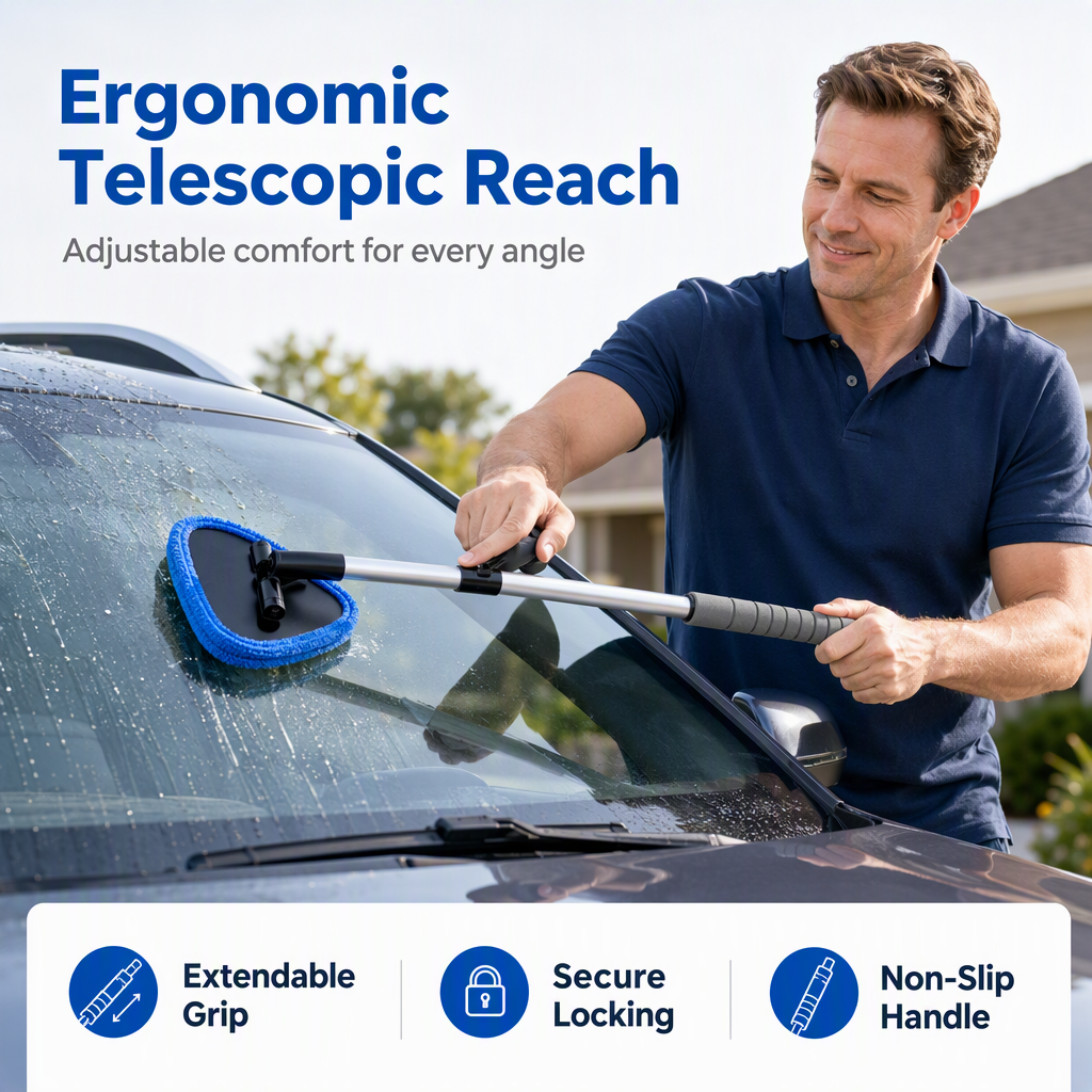 Clean Both Sides Instantly! Magnetic Windshield Cleaning Kit