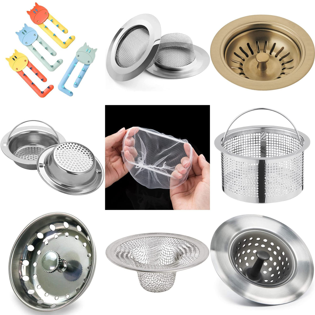 Stop Sink Clogs Instantly! Disposable Mesh Drain Filter Bags