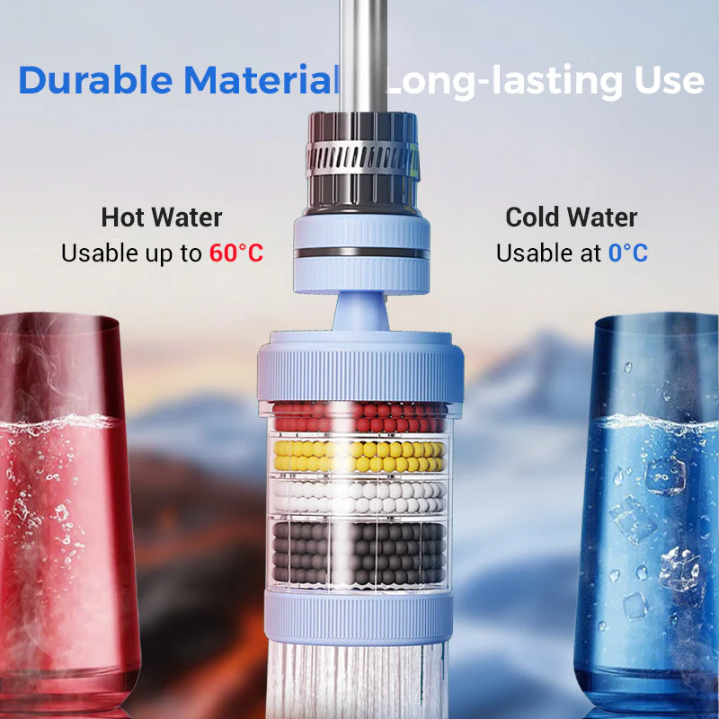 Purify Tap Water Instantly! No-Tool Multi-Layer Faucet Filter