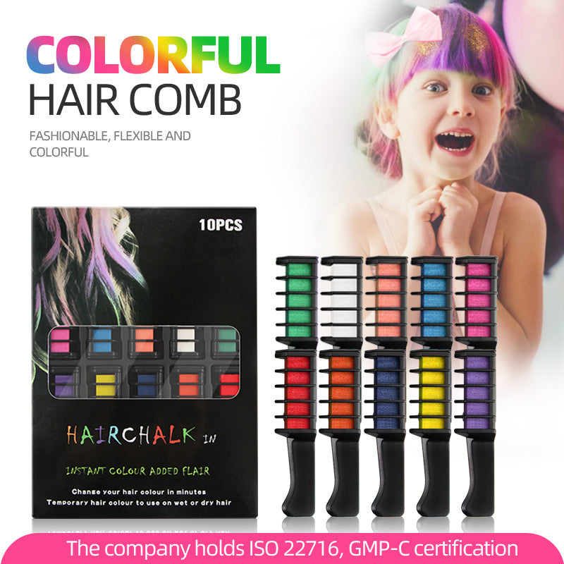 Color Hair Instantly! No-Stain 10-Piece Hair Chalk Set