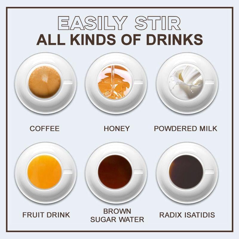 Mix Any Drink Instantly! Self-Stirring Stainless Steel Mug