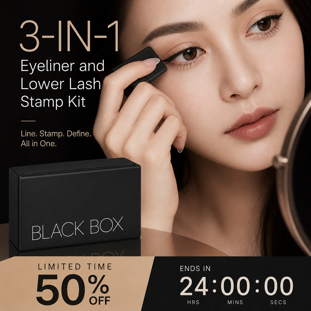 3-in-1 Eye Makeup Stamp Kit – Lash, Liner & Beauty Mark Tool