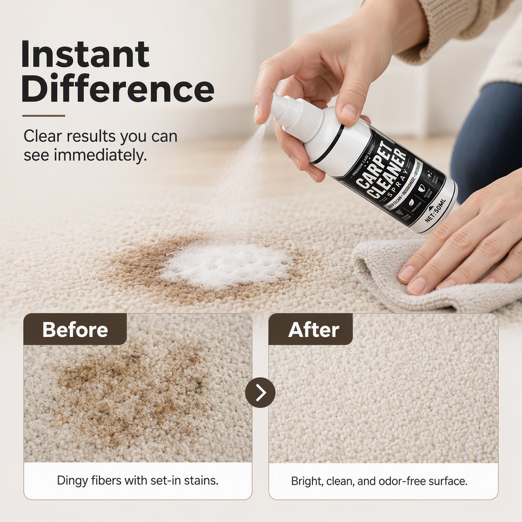 Erase Stains Instantly! No-Scrub Deep Clean Carpet Spray