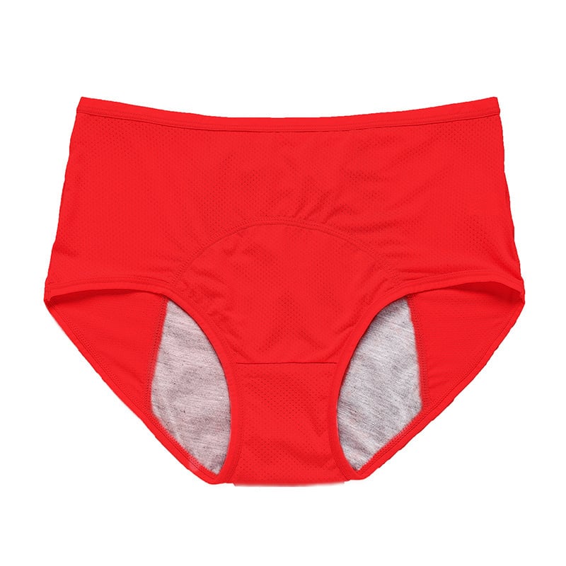 High-Waist Cotton Leak-Proof Panties – All-Day Dry & Odor-Free