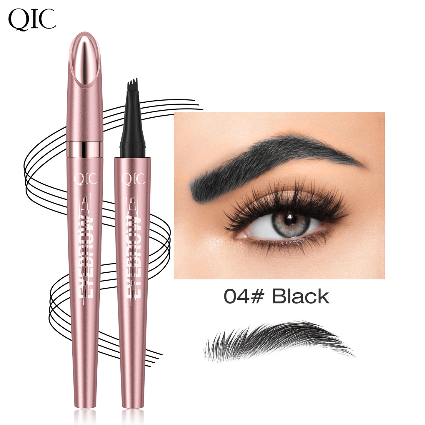 💞50K+ SOLD!💥3D Microblading Eyebrow Pencil – 4-Prong Tip, Waterproof & Natural Hair-Like Strokes 🖌️