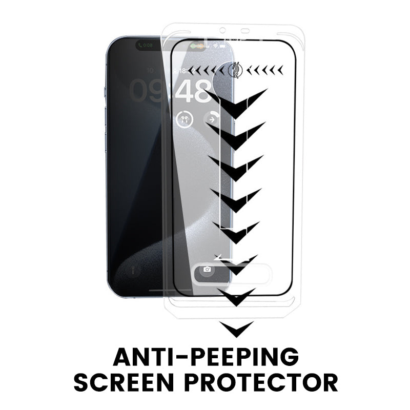 Stop Strangers Reading Your Chats! Privacy Screen Protector w/ Auto-Align Tray – 10s Bubble-Free, 28° Anti-Peep 📱