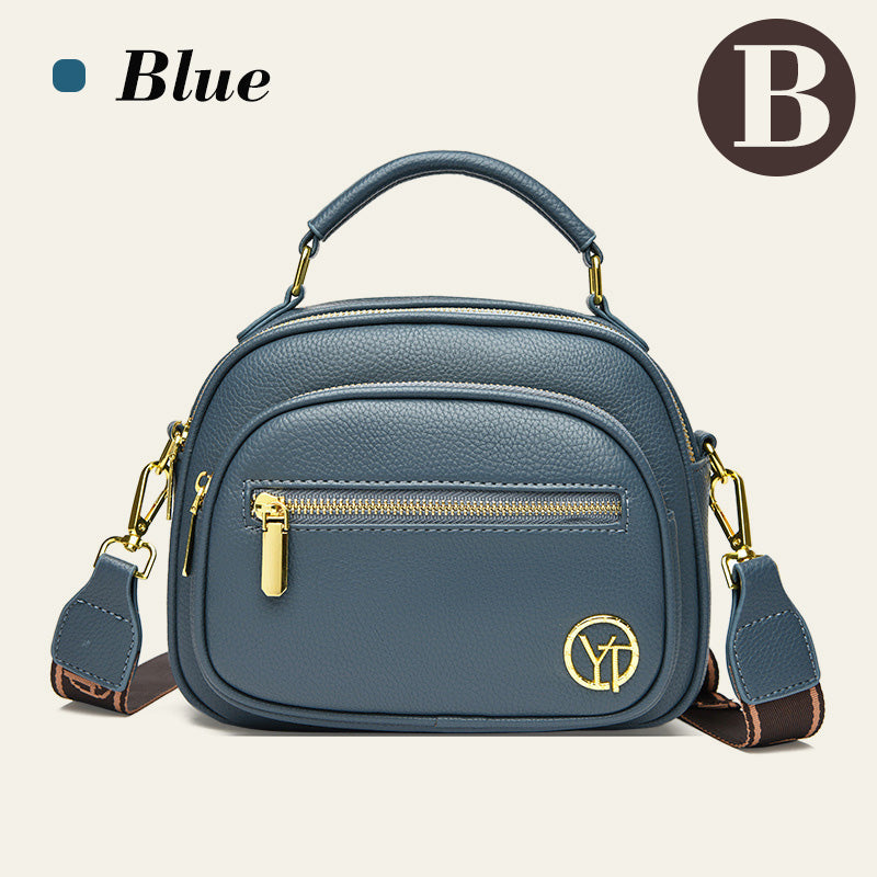 ✨Classic Multifunctional Compartments Adjustable Wide Shoulder Strap PU Leather Crossbody Bag