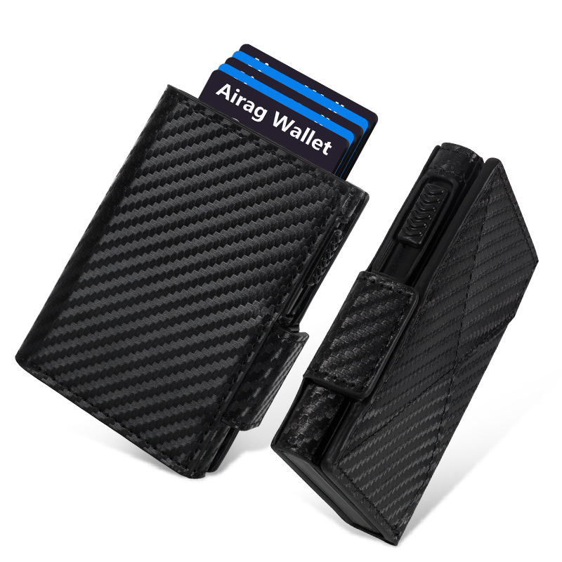 RFID Slim Pop-Up Wallet – AirTag Ready & Magnetic Close