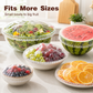 Cover Food Instantly! No-Tear Clear Stretch Elastic Lids