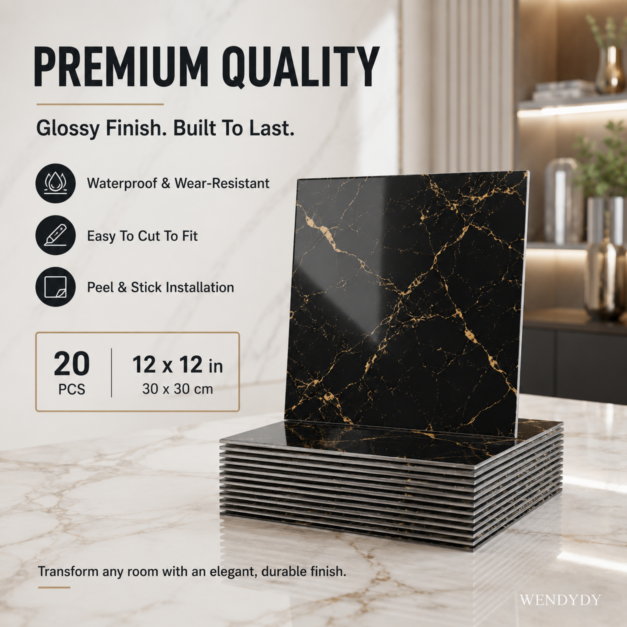 🧱 LIMITED-TIME 50% OFF! ✨ Self-Adhesive Floor Tile – Thickened, Waterproof, Peel & Stick ✨